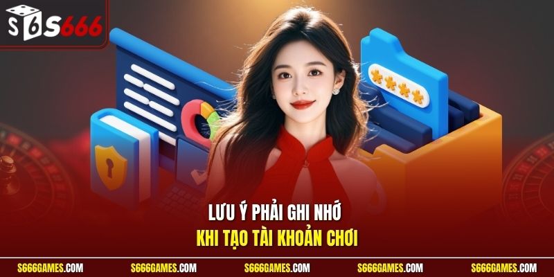 Lưu ý phải ghi nhớ khi tạo tài khoản chơi