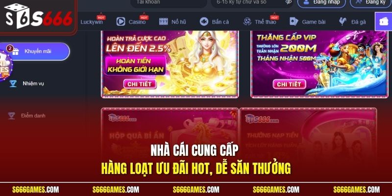 Nhà cái cung cấp hàng loạt ưu đãi hot, dễ săn thưởng